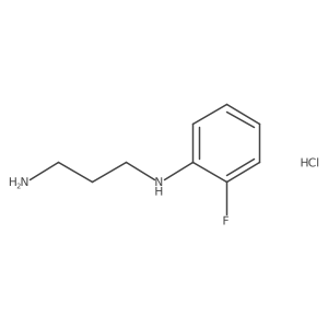 N-(3-aminopropyl)-2-fluoroaniline hydrochloride结构式