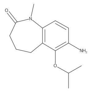 7-amino-1-methyl-6-(propan-2-yloxy)-1,3,4,5-tetrahydro-2H-1-benzazepin-2-one结构式