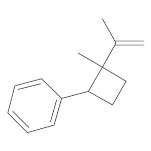 Benzene, [2-methyl-2-(1-methylethenyl)cyclobutyl]-, cis- Structure