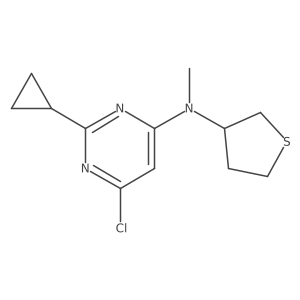 6-chloro-2-cyclopropyl-N-methyl-N-(thiolan-3-yl)pyrimidin-4-amine Structure