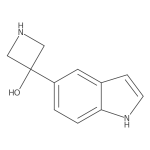 3-(1H-indol-5-yl)azetidin-3-ol结构式
