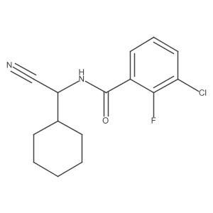 3-Chloro-N-[cyano(cyclohexyl)methyl]-2-fluorobenzamide Structure