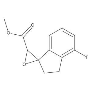 Methyl 4-fluoro-2,3-dihydrospiro[indene-1,2'-oxirane]-3'-carboxylate结构式