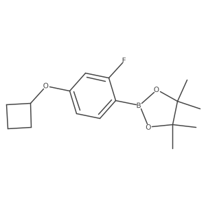 2-(4-Cyclobutoxy-2-fluorophenyl)-4,4,5,5-tetramethyl-1,3,2-dioxaborolane结构式
