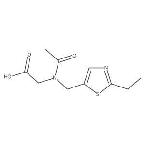 2-{N-[(2-ethyl-1,3-thiazol-5-yl)methyl]acetamido}acetic acid结构式