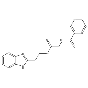 N-(2-{[2-(1H-1,3-benzimidazol-2-yl)ethyl]amino}-2-oxoethyl)-2-pyrazinecarboxamide Structure