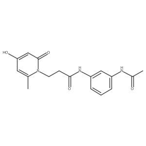 N-[3-(acetylamino)phenyl]-3-[4-hydroxy-2-methyl-6-oxo-1(6H)-pyridinyl]propanamide结构式