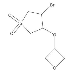 3-Bromo-4-(oxetan-3-yloxy)-1lambda6-thiolane-1,1-dione Structure