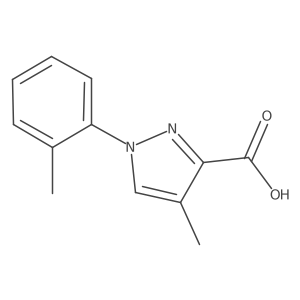 4-methyl-1-(2-methylphenyl)-1H-pyrazole-3-carboxylic acid结构式