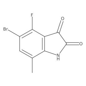 5-Bromo-4-fluoro-7-methyl-2,3-dihydro-1H-indole-2,3-dione结构式