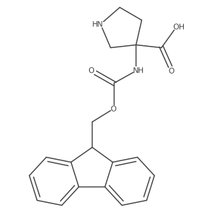 3-({[(9H-fluoren-9-yl)methoxy]carbonyl}amino)pyrrolidine-3-carboxylic acid结构式
