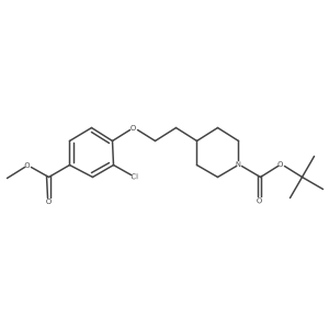 tert-Butyl 4-(2-(2-chloro-4-(methoxycarbonyl)phenoxy)ethyl)piperidine-1-carboxylate结构式