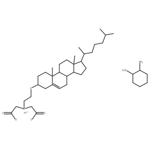 Platinum, (N-((carboxy-kappaO)methyl)-N-(2-((3beta)-cholest-5-EN-3-yloxy)ethyl)glycinato(2-)-kappaN)((1R,2R)-1,2-cyclohexanediamine-kappaN1,kappaN2)-, (SP-4-3)- Structure