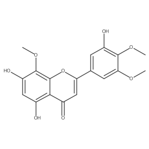 5,7,3'-Trihydroxy-8,4',5'-trimethoxyflavone结构式