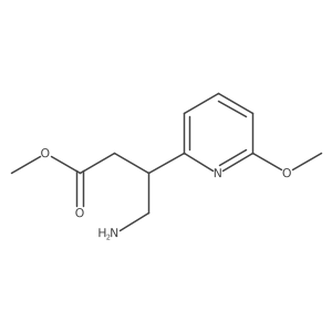 Methyl 4-amino-3-(6-methoxypyridin-2-yl)butanoate结构式
