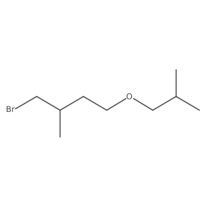1-Bromo-2-methyl-4-(2-methylpropoxy)butane结构式