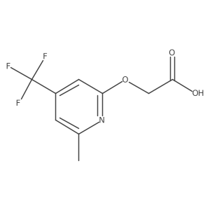 2-((6-Methyl-4-(trifluoromethyl)pyridin-2-yl)oxy)acetic acid Structure