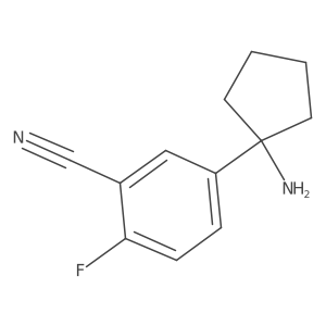 5-(1-Aminocyclopentyl)-2-fluorobenzonitrile结构式