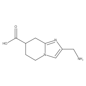2-(aminomethyl)-5H,6H,7H,8H-imidazo[1,2-a]pyridine-7-carboxylic acid Structure