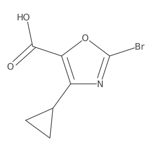 2-Bromo-4-cyclopropyl-1,3-oxazole-5-carboxylic acid Structure