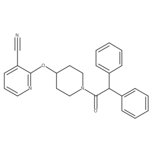 2-((1-(2,2-Diphenylacetyl)piperidin-4-yl)oxy)nicotinonitrile结构式