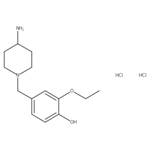 4-[(4-Aminopiperidin-1-yl)methyl]-2-ethoxyphenol dihydrochloride结构式