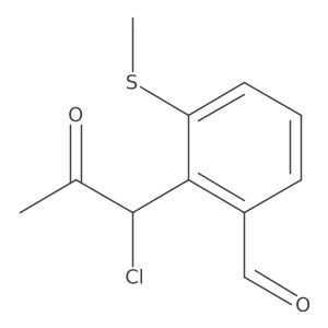 2-(1-Chloro-2-oxopropyl)-3-(methylthio)benzaldehyde结构式