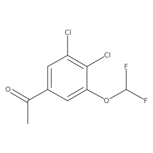 3',4'-Dichloro-5'-(difluoromethoxy)acetophenone Structure