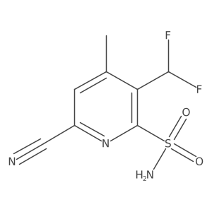 2-Pyridinesulfonamide, 6-cyano-3-(difluoromethyl)-4-methyl- Structure