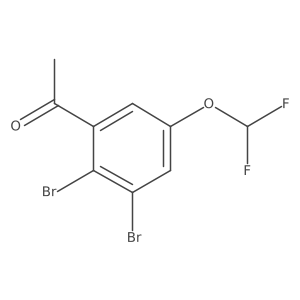 1-(2,3-Dibromo-5-(difluoromethoxy)phenyl)ethanone结构式