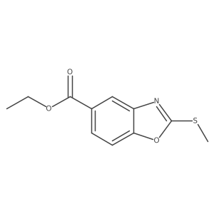 Ethyl2-(methylthio)benzo[d]oxazole-5-carboxylate结构式