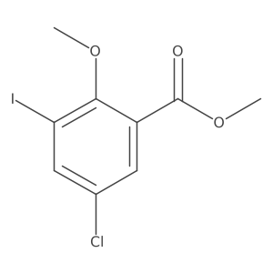 5-Chloro-3-iodo-2-methoxybenzoic acid methyl ester结构式