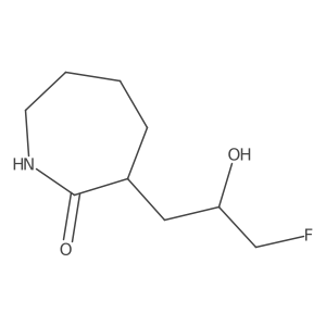 3-(3-Fluoro-2-hydroxypropyl)azepan-2-one Structure