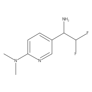 5-(1-amino-2,2-difluoroethyl)-N,N-dimethylpyridin-2-amine Structure