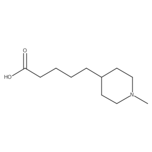 5-(1-Methylpiperidin-4-yl)pentanoic acid结构式