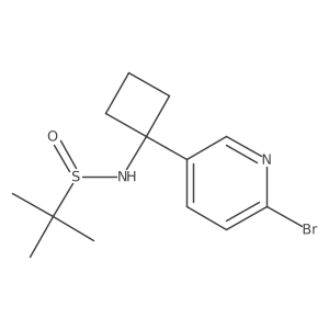 N-(1-(6-Bromopyridin-3-yl)cyclobutyl)-2-methylpropane-2-sulfinamide结构式