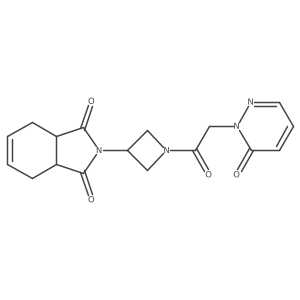 2-(1-(2-(6-oxopyridazin-1(6H)-yl)acetyl)azetidin-3-yl)-3a,4,7,7a-tetrahydro-1H-isoindole-1,3(2H)-dione结构式