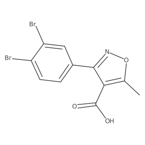 3-(3,4-Dibromophenyl)-5-methylisoxazole-4-carboxylic acid结构式