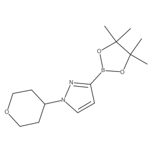 1-(Tetrahydro-2H-pyran-4-yl)pyrazole-3-boronic Acid Pinacol Ester结构式