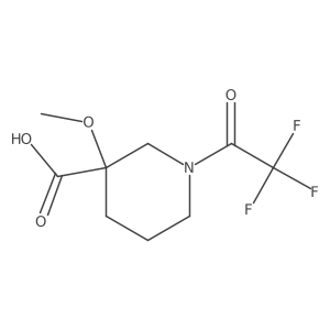 3-Methoxy-1-(trifluoroacetyl)piperidine-3-carboxylic acid Structure