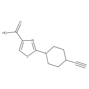 2-(4-Ethynylpiperidin-1-yl)-1,3-thiazole-4-carboxylic acid Structure