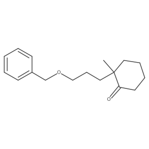(2R)-2-methyl-2-(3-phenylmethoxypropyl)cyclohexan-1-one结构式