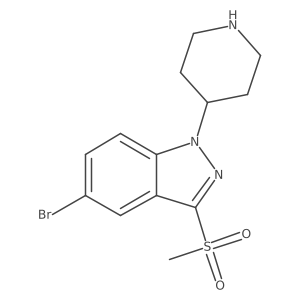 5-bromo-3-(methylsulfonyl)-1-(piperidin-4-yl)-1H-indazole Structure