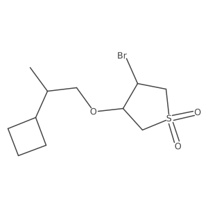 3-Bromo-4-(2-cyclobutylpropoxy)-1lambda6-thiolane-1,1-dione Structure