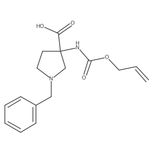 1-Benzyl-3-{[(prop-2-en-1-yloxy)carbonyl]amino}pyrrolidine-3-carboxylic acid Structure