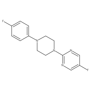 5-Fluoro-2-[4-(4-fluorophenyl)piperazin-1-yl]pyrimidine结构式