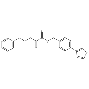 N-{[4-(furan-3-yl)phenyl]methyl}-N'-(2-phenylethyl)ethanediamide结构式