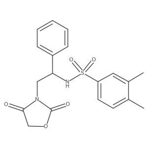 N-(2-(2,4-dioxooxazolidin-3-yl)-1-phenylethyl)-3,4-dimethylbenzenesulfonamide Structure