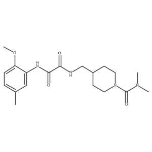 N1-((1-(dimethylcarbamoyl)piperidin-4-yl)methyl)-N2-(2-methoxy-5-methylphenyl)oxalamide结构式