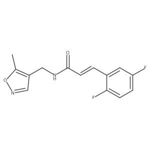(2E)-3-(2,5-difluorophenyl)-N-[(5-methyl-1,2-oxazol-4-yl)methyl]prop-2-enamide Structure